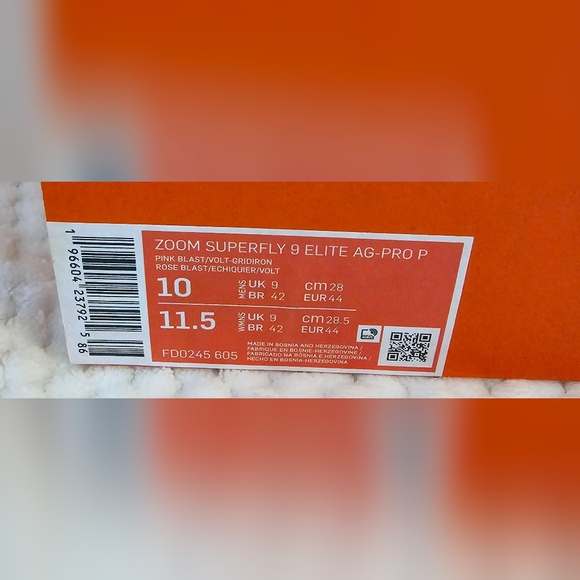 Nike Zoom Mercurial Superfly 9 Elite AG-Pro “Pink Blast” FD0245-605 Men Size 10 - Picture 11 of 11